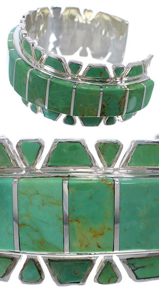 Southwest Sterling Silver Turquoise Jewelry Cuff Bracelet TX40647