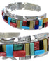 Southwestern Sterling Silver Multicolor Bracelet TX40655