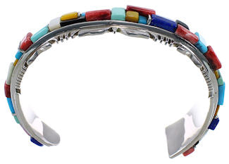Southwestern Sterling Silver Multicolor Bracelet TX40655