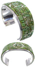 Multicolor Southwestern Silver Reversible Cuff Bracelet TX40661