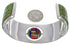 Multicolor Southwestern Silver Reversible Cuff Bracelet TX40661