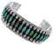 Silver Turquoise Needlepoint Southwest Cuff Bracelet Jewelry CX47691
