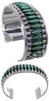 Silver Turquoise Needlepoint Southwest Cuff Bracelet Jewelry CX47692