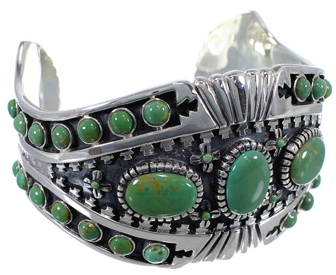 Sterling Silver Turquoise Southwest Cuff Bracelet CX47747
