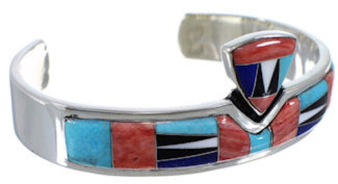 Sterling Silver Turquoise Multicolor Cuff Bracelet Jewelry HS29075