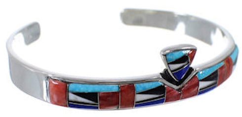 Turquoise Multicolor Sterling Silver Cuff Bracelet Jewelry NS29373