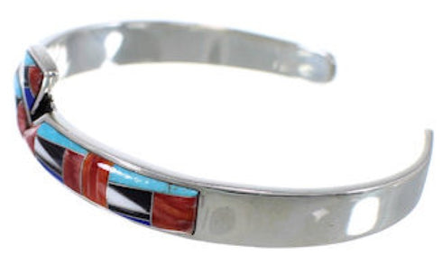 Turquoise Multicolor Sterling Silver Cuff Bracelet Jewelry NS29373