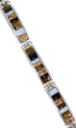 Opal Tiger Eye Multicolor Silver Whiterock Link Bracelet HS18102