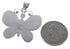 Silver Turquoise Butterfly And Flower Pendant AX49347