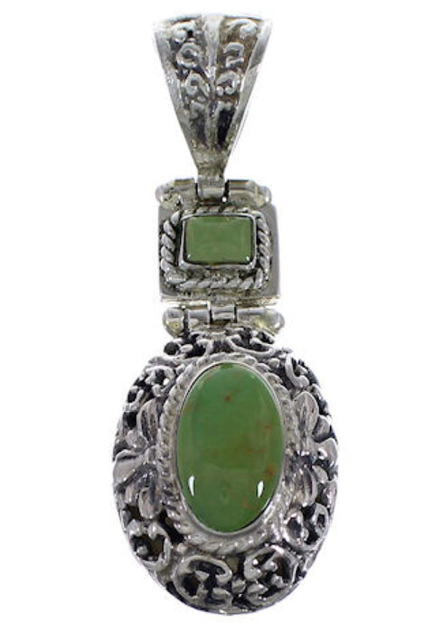 Southwestern Jewelry Turquoise Silver Pendant AX49365