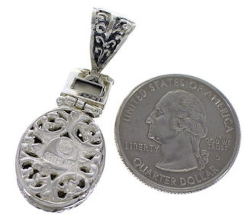 Southwestern Jewelry Turquoise Silver Pendant AX49365