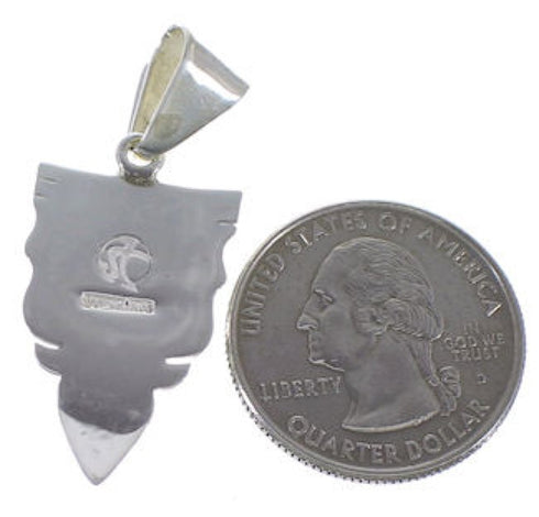 Turquoise Inlay Silver Jewelry Pendant AX49368