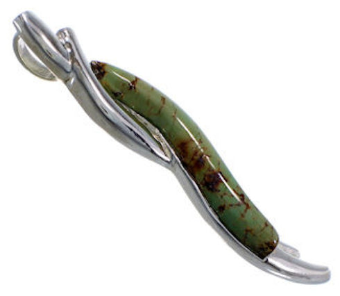 Silver And Turquoise Inlay Jewelry Pendant AX49398