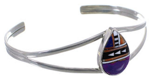 Silver Magenta Turquoise Multicolor Cuff Bracelet Jewelry HS29907