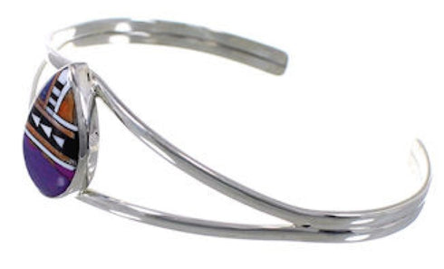 Silver Magenta Turquoise Multicolor Cuff Bracelet Jewelry HS29907