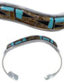 Multicolor Inlay Genuine Sterling Silver Cuff Bracelet AS39728