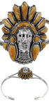 Oyster Shell Inlay Jewelry Chief Head Bracelet BW70159