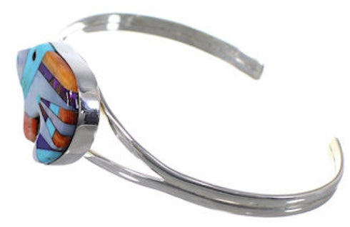 Sterling Silver Oyster Shell Multicolor Bear Cuff Bracelet RS41549