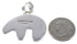 Multicolor Inlay Sterling Silver Bear Whiterock Pendant AS33293