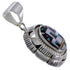 Native American Village Design Multistone Silver Pendant RS41038