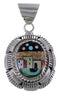 Multicolor Sterling Silver Native American Design Pendant DS45938