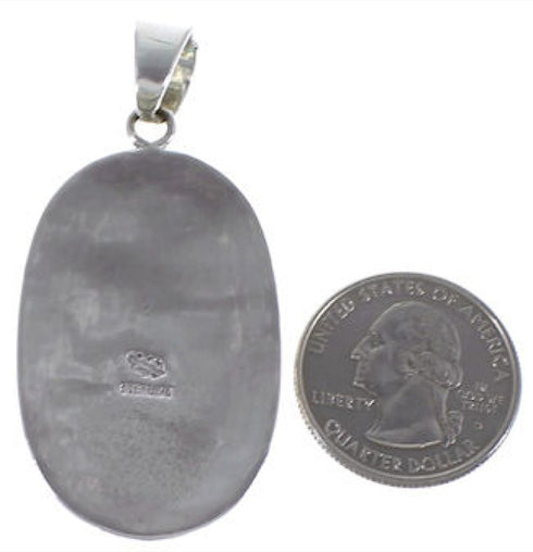 Multicolor Native American Design Sterling Silver Pendant NS51401