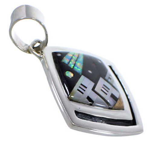 Multicolor Native American Village Design Pendant Jewlelry NS51404