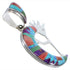 Sterling Silver WhiteRock Multicolor Inlay Kokopelli Pendant RS36146