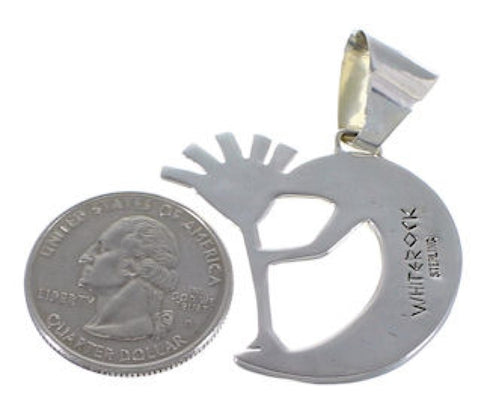 Sterling Silver WhiteRock Multicolor Inlay Kokopelli Pendant RS36146