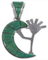 Turquoise Whiterock Sterling Silver Kokopelli Pendant RS36154
