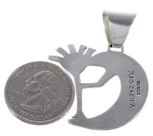 Turquoise Whiterock Sterling Silver Kokopelli Pendant RS36154