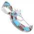 Multicolor Opal Whiterock Sterling Silver Kokopelli Pendant RS36149