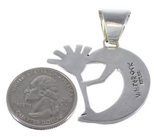 Multicolor Opal Whiterock Sterling Silver Kokopelli Pendant RS36149