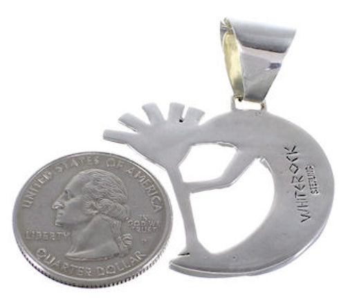 Whiterock Silver Tiger Eye Multicolor Inlay Kokopelli Pendant RS36140