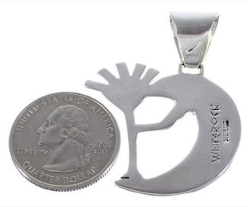 Whiterock Tiger Eye Multicolor Inlay Kokopelli Pendant RS36159