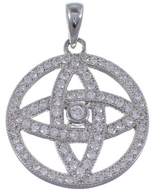 Genuine Sterling Silver Jewelry And Cubic Zirconia Pendant NS55988