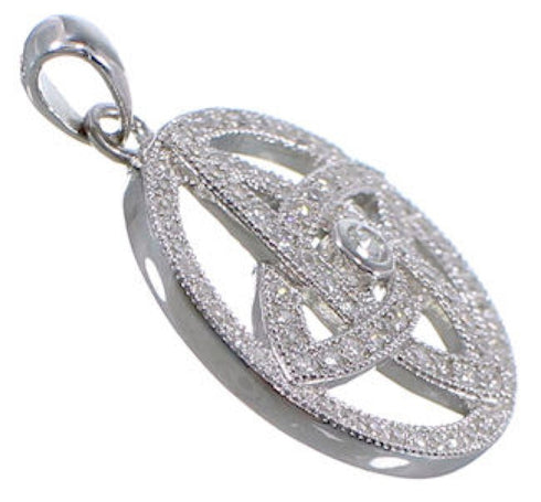 Genuine Sterling Silver Jewelry And Cubic Zirconia Pendant NS55988