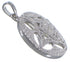 Cubic Zirconia Sterling Silver Gemstone Jewelry Pendant NS55990