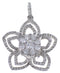 Sterling Silver And Cubic Zirconia Flower Pendant NS55971
