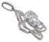 Sterling Silver And Cubic Zirconia Flower Pendant NS55971
