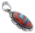 Turquoise Multicolor Inlay And Sterling Silver Pendant NS42550