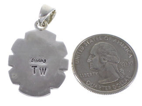 Turquoise Multicolor Inlay And Sterling Silver Pendant NS42550