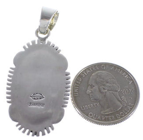 Sterling Silver Turquoise Multicolor Slide Pendant Jewelry HS28128