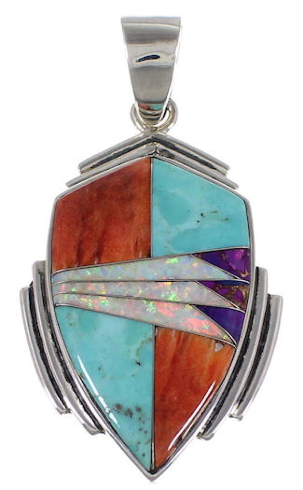 Sterling Silver Jewelry Oyster Shell Multicolor Slide Pendant RS40100