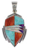 Sterling Silver Jewelry Oyster Shell Multicolor Slide Pendant RS40100