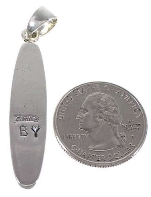 Turquoise And Multicolor Inlay Sterling Silver Pendant NS51418