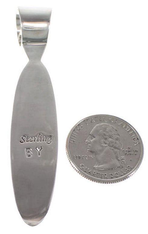 Multicolor Inlay Genuine Sterling Silver Slide Pendant AS34379