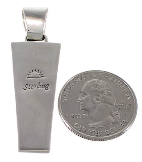 Multicolor Inlay Sterling Silver Jewelry Slide Pendant AS34468