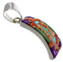 Multicolor And Turquoise Genuine Sterling Silver Pendant AS46142