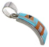Turquoise Multicolor Sterling Silver Jewelry Slide Pendant RS39534